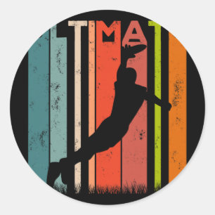 Ultimate Frisbee Frolf Disc Golf Player Flying Dis Classic Round Sticker