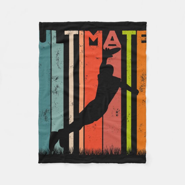 Ultimate Frisbee Frolf Disc Golf Player Flying Dis Fleece Blanket (Front)