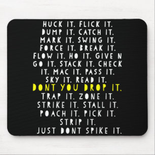 Ultimate Frisbee Game Language Frowler Disc Golf P Mouse Pad