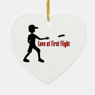 Ultimate Frisbee Love at First Flight Ceramic Tree Decoration