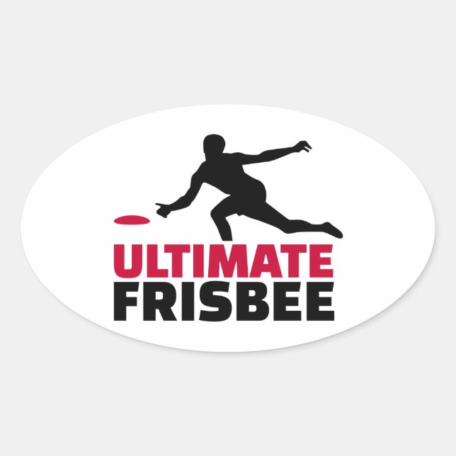 Ultimate Frisbee Oval Sticker (Front)