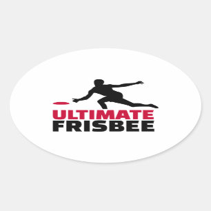 Ultimate Frisbee Oval Sticker