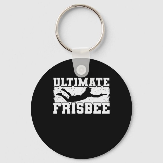 Ultimate Frisbee play sports on the beach Key Ring (Front)
