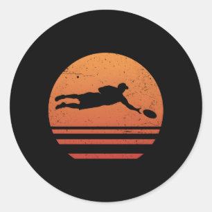 Ultimate Frisbee Player Classic Round Sticker