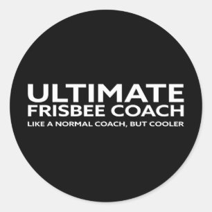 Ultimate Frisbee Player Coach Disc Golf Men Women  Classic Round Sticker