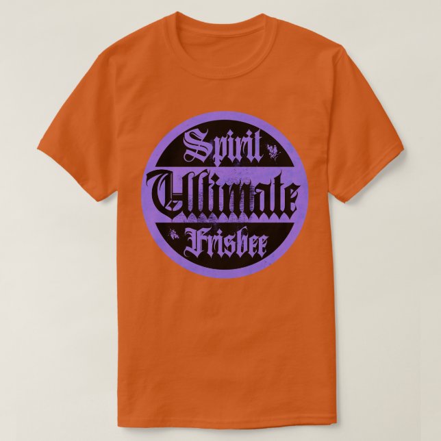 Ultimate Frisbee Purple Spirit T-Shirt (Design Front)