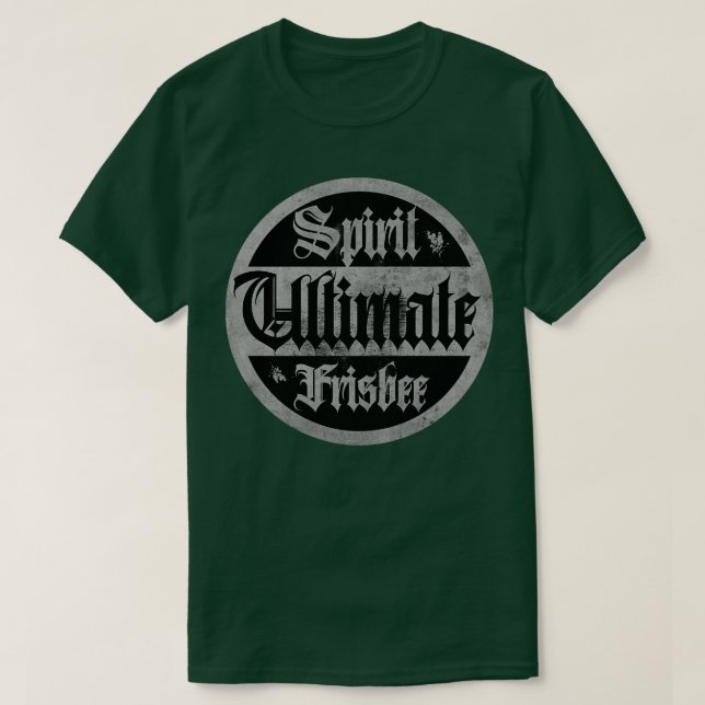 Ultimate Frisbee Spirit BW T-Shirt (Design Front)