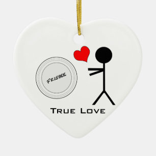 Ultimate Frisbee True Love Ceramic Tree Decoration