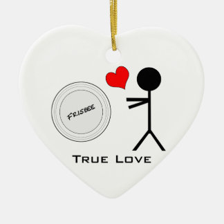 Ultimate Frisbee True Love Ceramic Tree Decoration