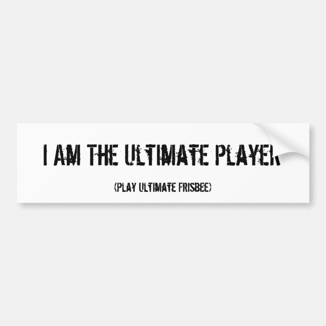 Ultimate Frisbee Ultimate Player Bumper Sticker (Front)