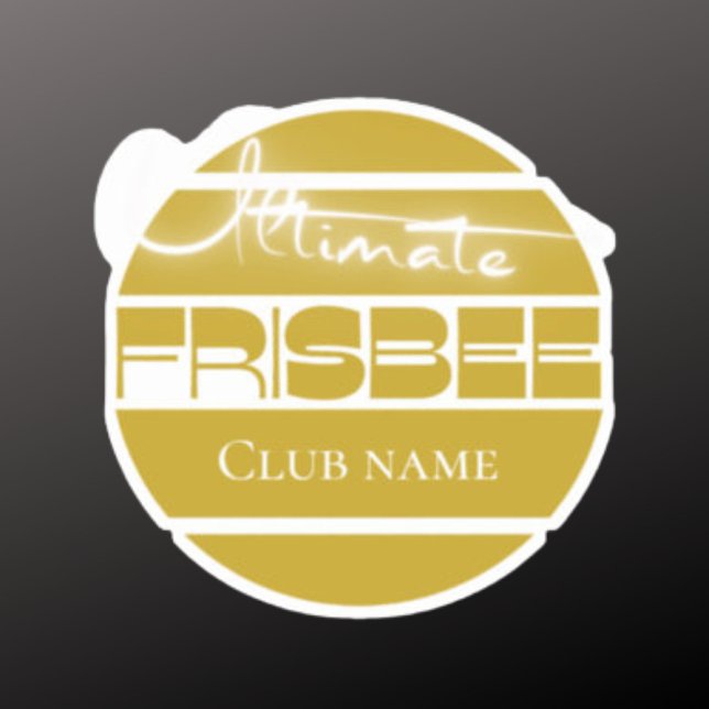 Ultimate Frisbee yellow Custom-Cut Vinyl Sticker (Creator Uploaded)