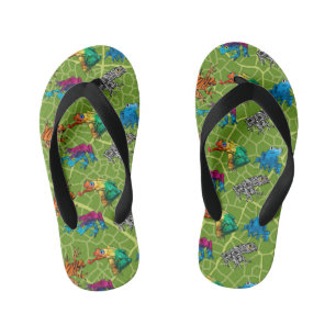 Ultimate Frog Guide - Six Raibow Frogs Kid's Jandals