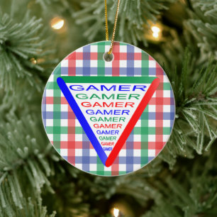 Ultimate Gamer 3 Gaming System Colours RGB Ceramic Tree Decoration