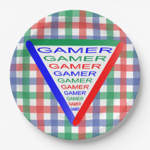 Ultimate Gamer 3 Gaming System Colours RGB Paper Plate