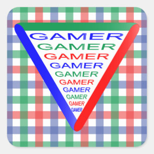 Ultimate Gamer 3 Gaming System Colours RGB Square Sticker
