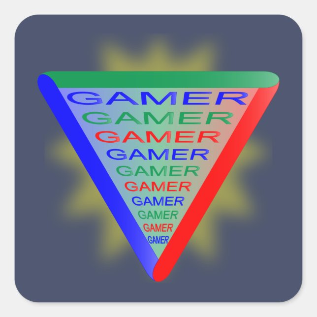 Ultimate Gamer 3 Gaming System Colours RGB Square Sticker (Front)