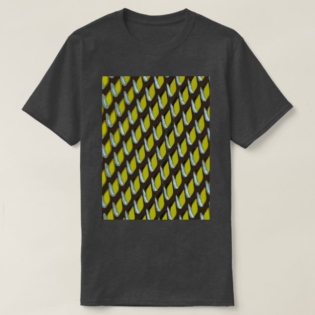 Ultimate Grey Grate Abstract Pattern With Yellow B T-Shirt (Design Front)