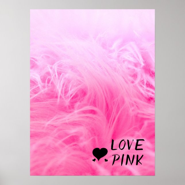 Ultimate Hot Pink Fuzzy Faux Fur Poster (Front)