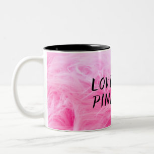 Ultimate Hot Pink Fuzzy Faux Fur Two-Tone Coffee Mug