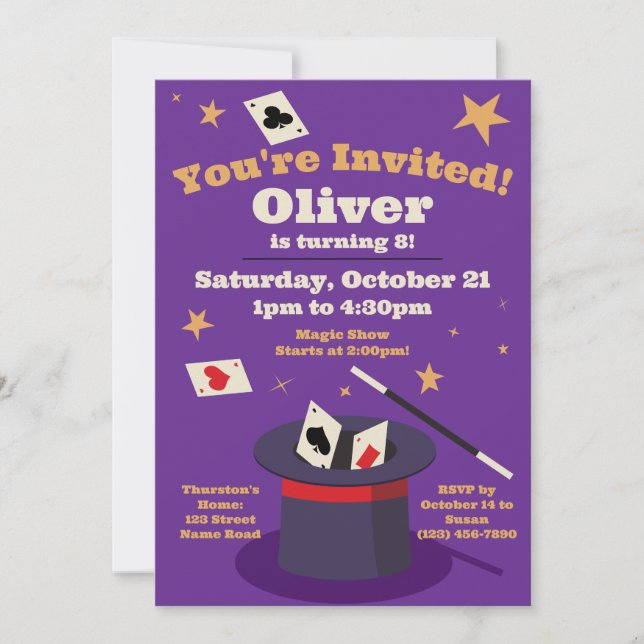 Ultimate Magician Birthday Party Invitation (Front)