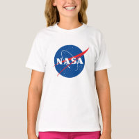 Ultimate NASA Logo Rocket White Cotton Girls’