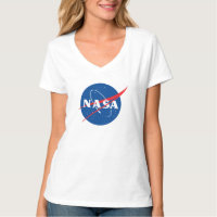 Ultimate NASA Logo Rocket White Fitted Women’s