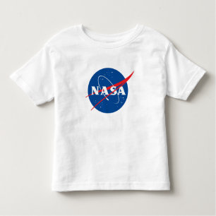Ultimate NASA Logo Rocket White Soft Cotton Toddler T-Shirt