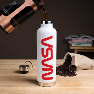 Ultimate NASA Logotype Rocket White Insulated Water Bottle