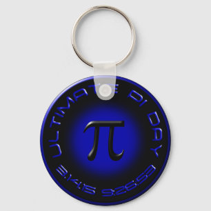 Ultimate Pi Day 2015 3.14.15 9:26:53 (blue) Key Ring
