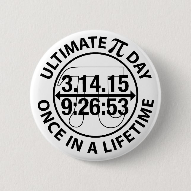Ultimate Pi Day 2015 6 Cm Round Badge (Front)