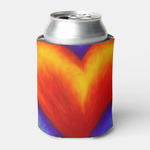 Ultimate Rainbow Heart Design Beer Can Cooler
