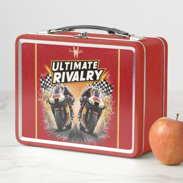 Ultimate Rivalry: MotoGP Clash Metal Lunch Box (In Situ)