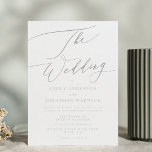 Ultimate Simple Light Grey White The Wedding Invitation<br><div class="desc">Ultimate Simple Light Grey White Modern Hand Type Wedding Invitation for a modern wedding formal or informal. Sage and white with impressive modern calligraphy.</div>