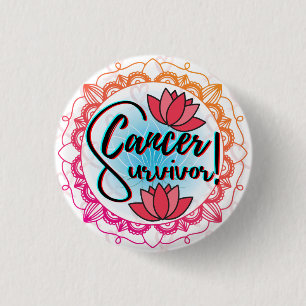 ULTIMATE SURVIVOR: CANCER SURVIVOR 3 CM ROUND BADGE