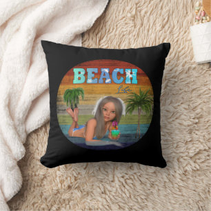   Ultimate Vintage Beach Experience Cushion