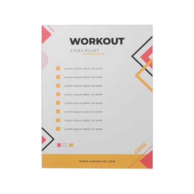 Ultimate Workout Checklist: Your Path to Fitness  Notepad (Rotated)