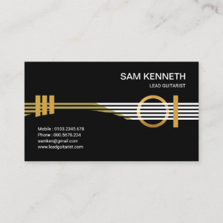 Ultra Creative Futuristic Guitarist Musician Business Card