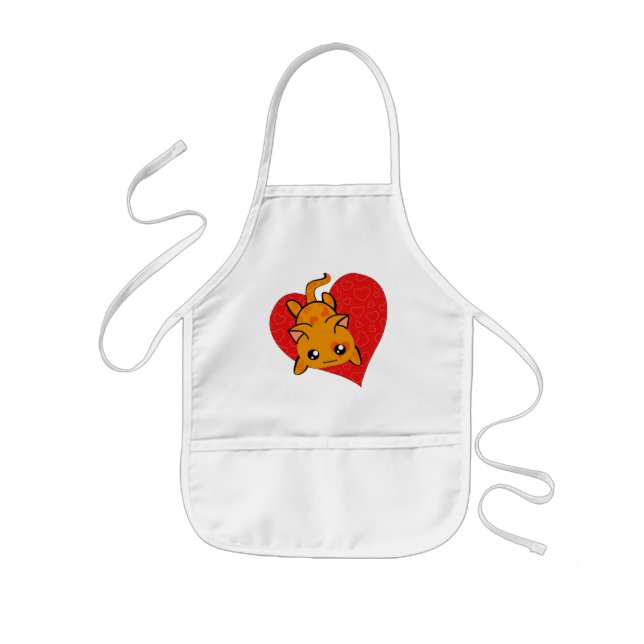 Ultra Cute Kawaii Anime Kitty Kids Apron (Front)