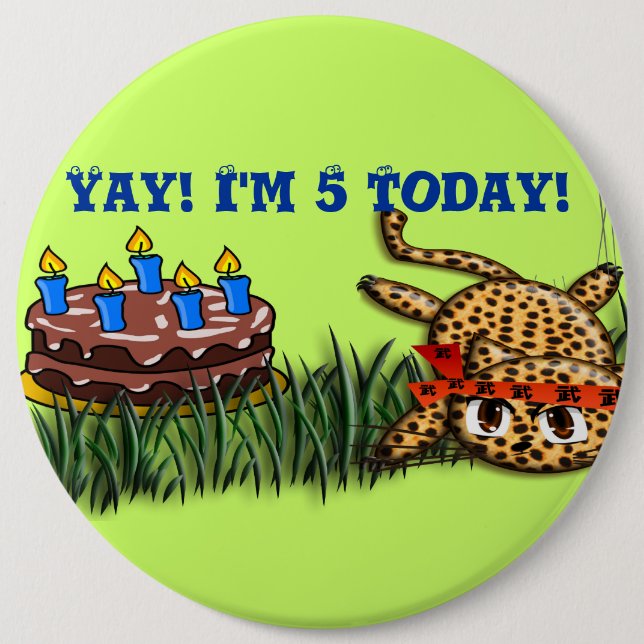 Ultra Cute Leopard Safari Birthday Invitations 6 Cm Round Badge (Front)