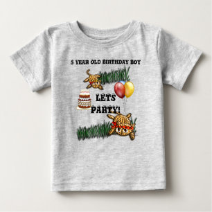 Ultra Cute Leopard Safari Birthday Invitations Baby T-Shirt