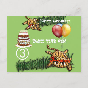 Ultra Cute Leopard Safari Birthday Invitations Wit