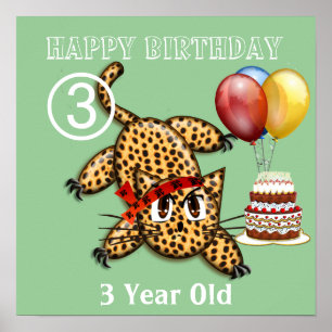 Ultra Cute Leopard Safari Birthday Invitations Wit Poster