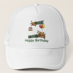 Ultra Cute Leopard Safari Birthday Invitations Wit Trucker Hat