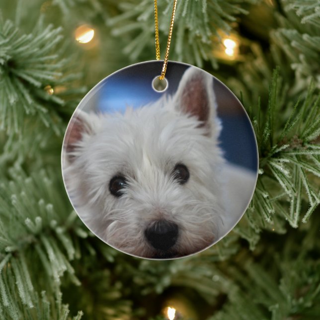 Ultra Cute Pestice Westie Terrier Ceramic Tree Decoration (Tree)