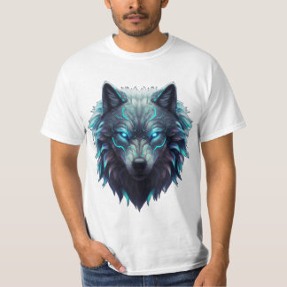 Ultra-Detailed 3D Wolf Apparel – Bold Neon Wildlif T-Shirt