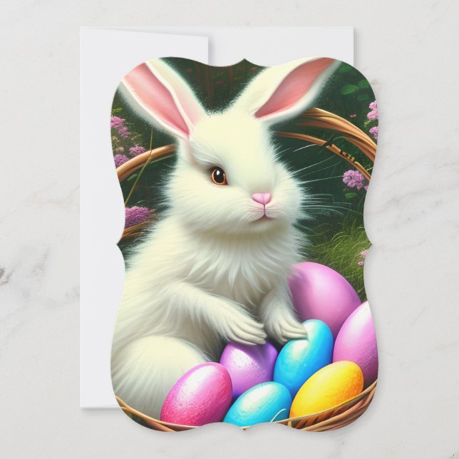 Ultra Detailed Fairytale Easter Bunny Triptych Card (Front)