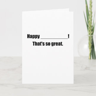 Ultra Generic Greetings Card