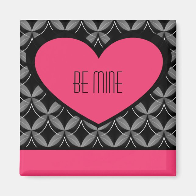 Ultra Glam Heart Magnet, Bright Pink Magnet (Front)