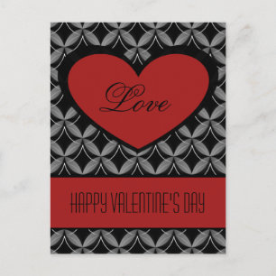 Ultra Glam Heart Postcard, Red Holiday Postcard