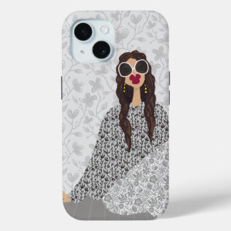 Ultra Glamour Fashion Illustration Art iPhone 15 Case